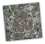 Vue satellite du centre de la ville